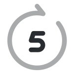 Forward 5 Seconds SVG Icon